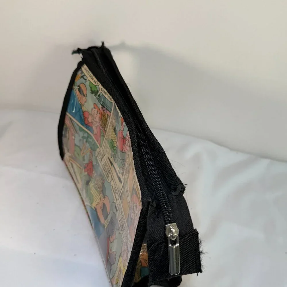 Vintage ARCHIE Comic Book Cartoon Zippered Makeup Bag Vinyl Pouch Case
